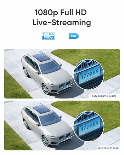 Vergleich von 1080p und 720p Videoqualität mit Autoansicht
