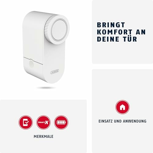 Weißes Abus Smart Lock mit Funktionen und Anwendungen
