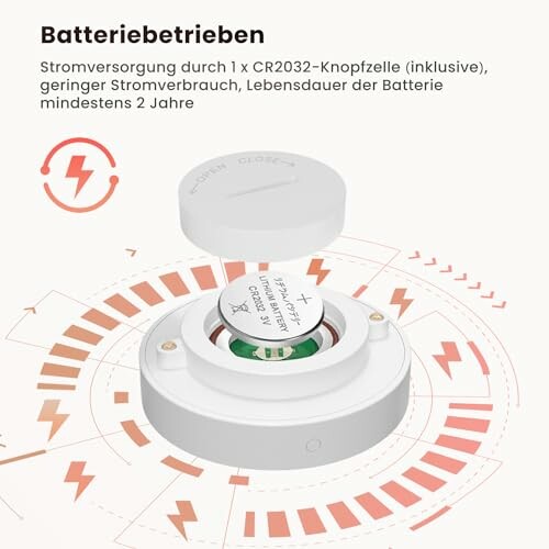 Batteriebetriebener Sensor mit CR2032-Knopfzelle