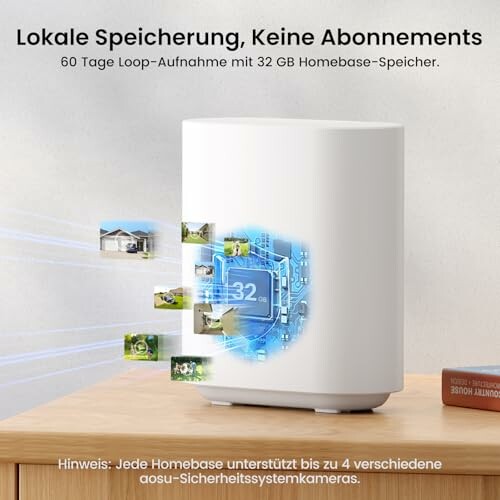 Heim-Sicherheitsgerät mit lokaler Speicherung und 32 GB Speicher