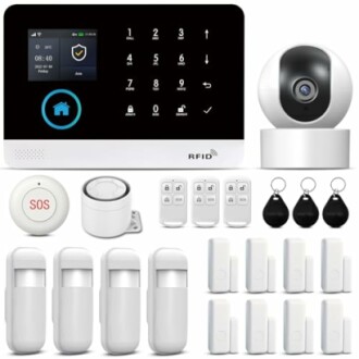 Vollständiges Sicherheitssystem mit Kamera und Sensoren