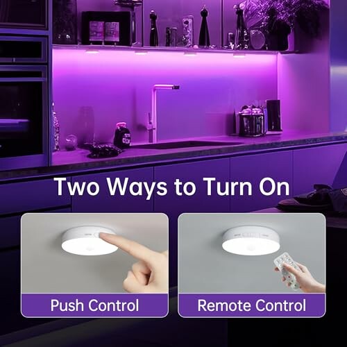 Zwei Möglichkeiten zur Steuerung von LED-Leuchten in der Küche.