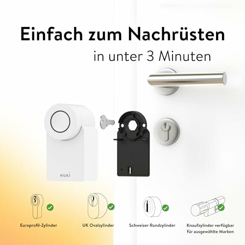 Smartes Türschloss mit einfachem Installationsprozess