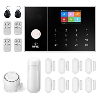 Drahtloses Sicherheitssystem mit RFID und Fernbedienungen